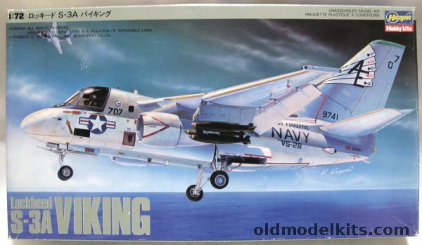 Hasegawa 1/72 Lockheed S-3A Viking - VS-28 USS Forrestal / VS-38 USS Ranger, K13 plastic model kit